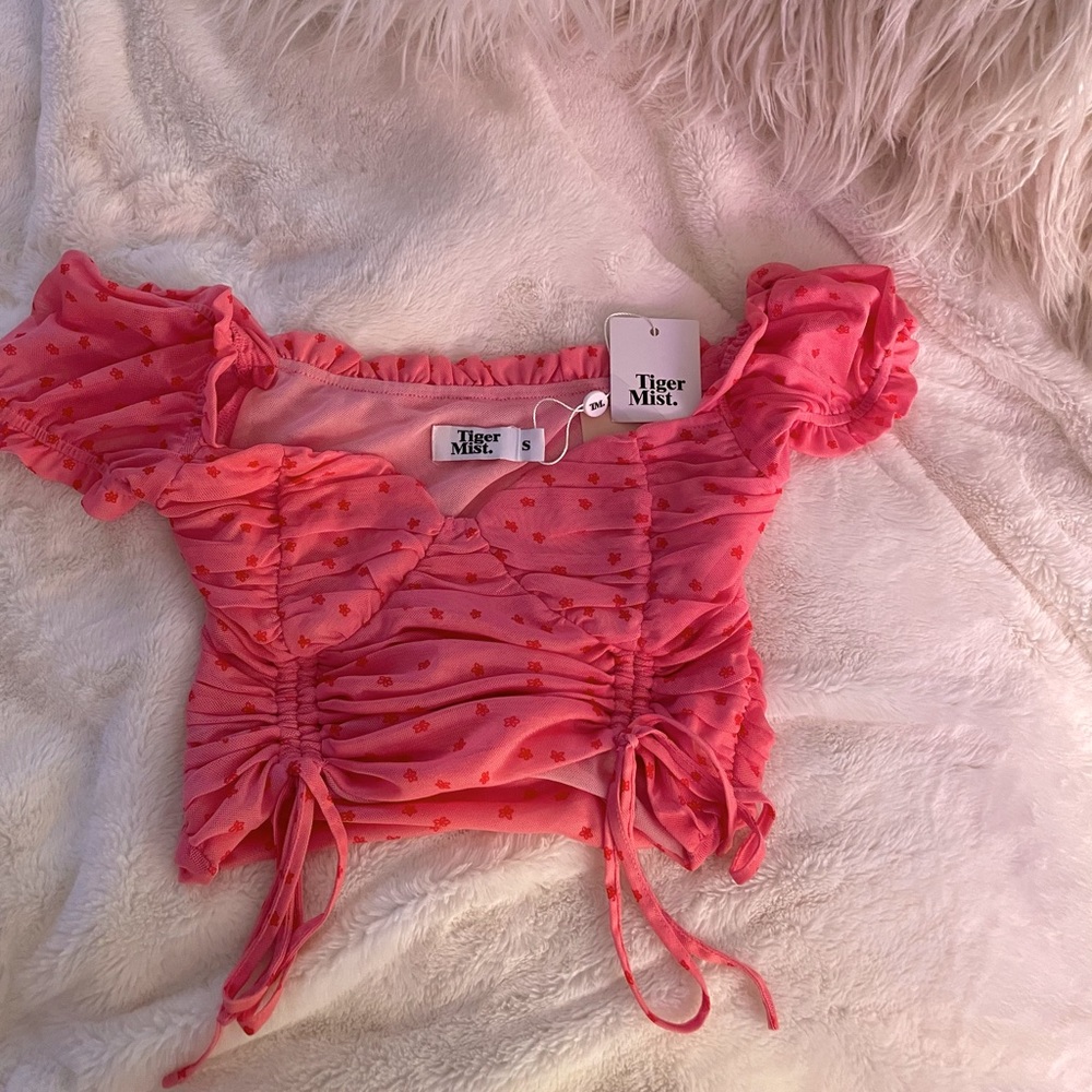 TIGER MIST TORONTO RUCHED TOP